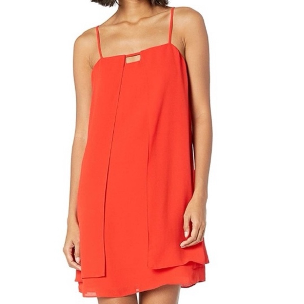 Greylin Louie shift dress in poppy red- worn once - XS